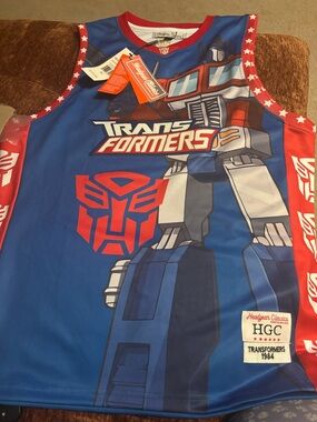 Transformers Kids Sleeveless Jersey - Blue & Red